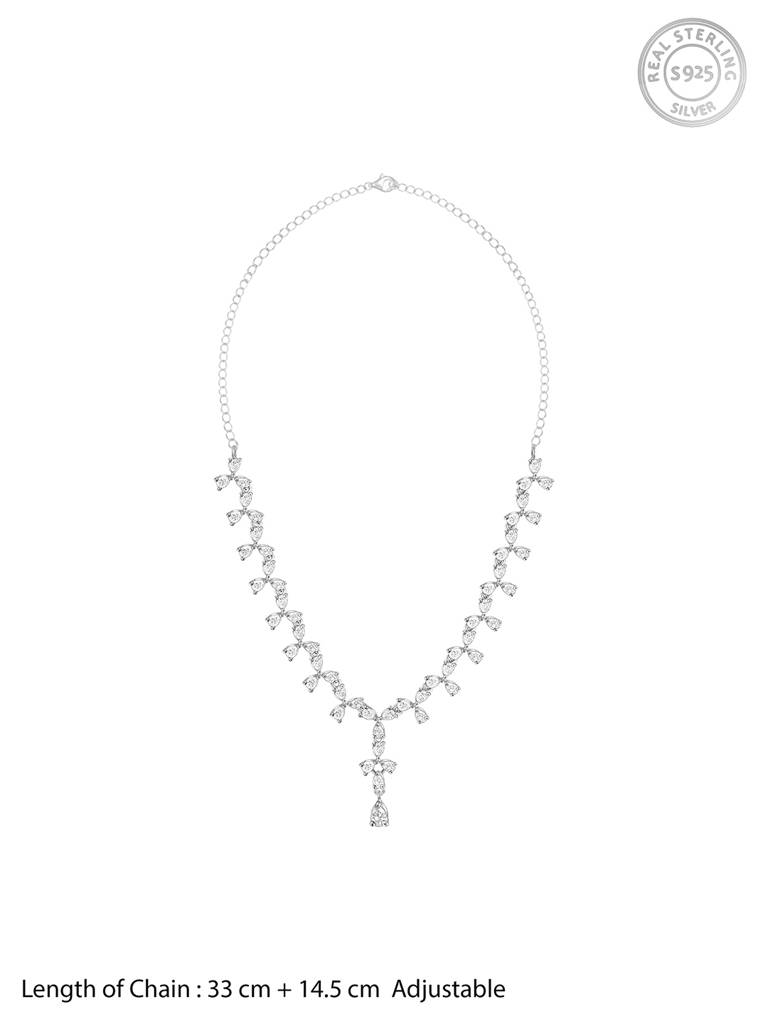 Silver Sparkling Beauty Necklace : PD01095