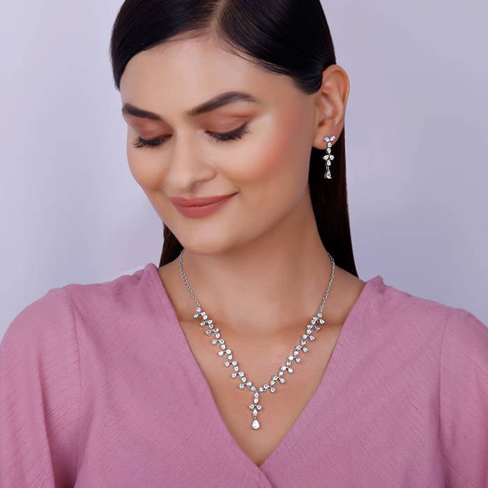Giva 925 Silver Sparkling Beauty Set| Gifts For Women And Girls | With Certificate Of Auth : PD01095ER01058