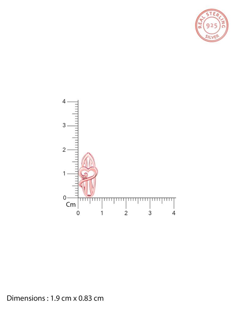 GIVA 925 Sterling Silver Rose Gold Tripundra Om Pendant with Link Chain