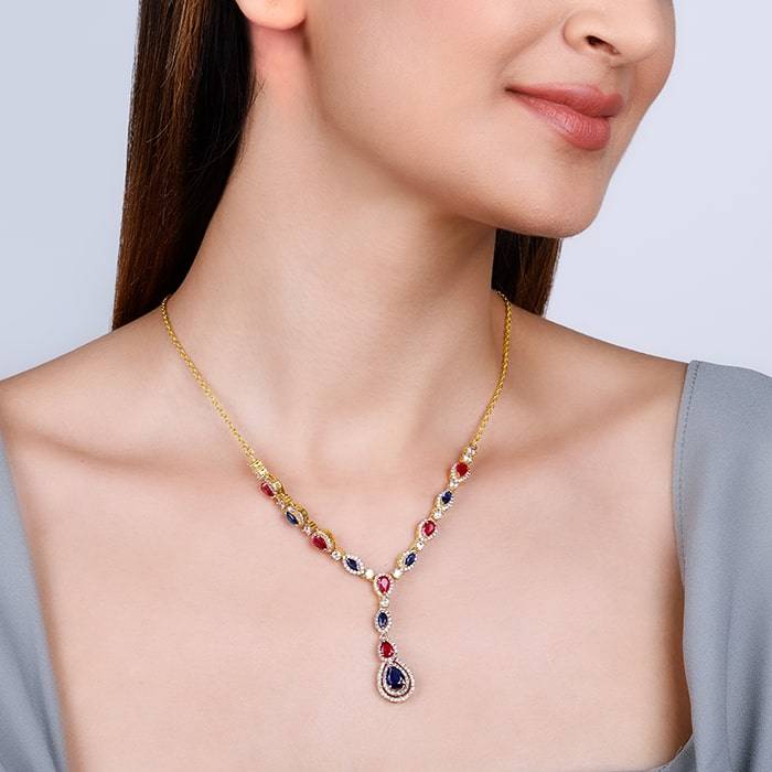 Golden Elegant Royalty Necklace : PD01199