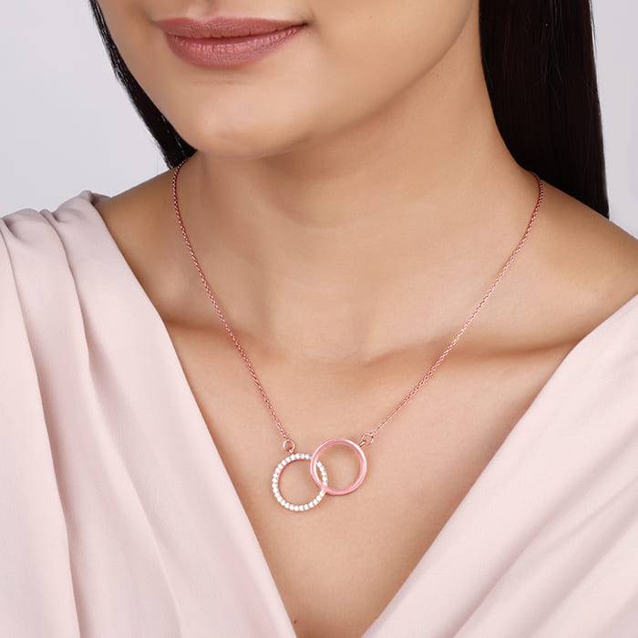 Rose Gold Alluring Necklace : PD01230