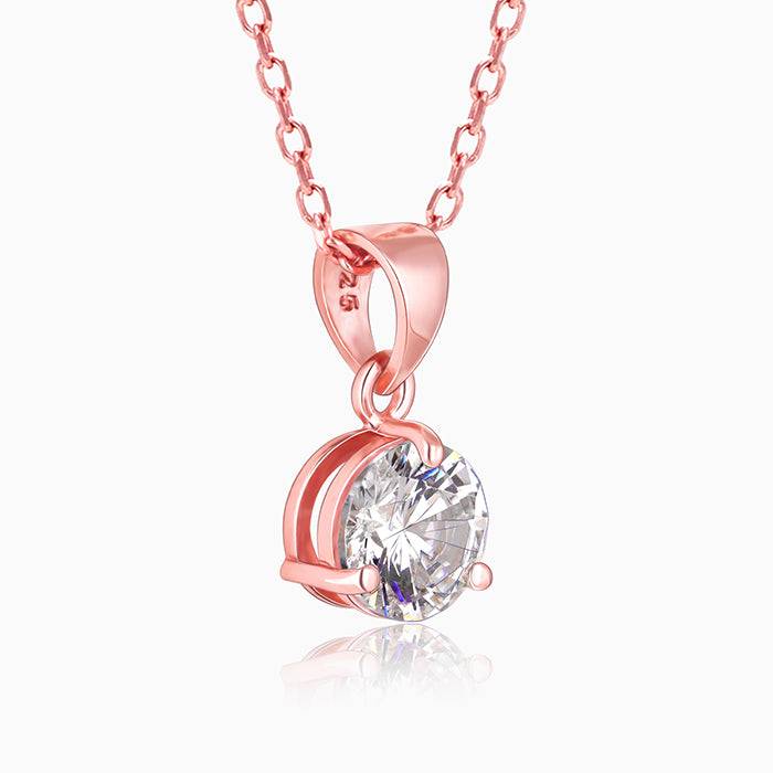 925 Silver Rose Gold Classic Set| Gifts For Women And Girls : ER01276PD01233R075