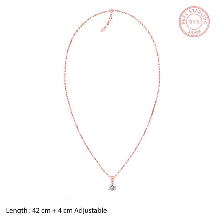 925 Silver Rose Gold Classic Set| Gifts For Women And Girls : ER01276PD01233R075