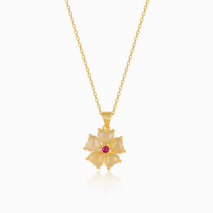 Golden Peach Blossom Pendant : PD01243