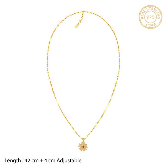 Golden Peach Blossom Pendant : PD01243
