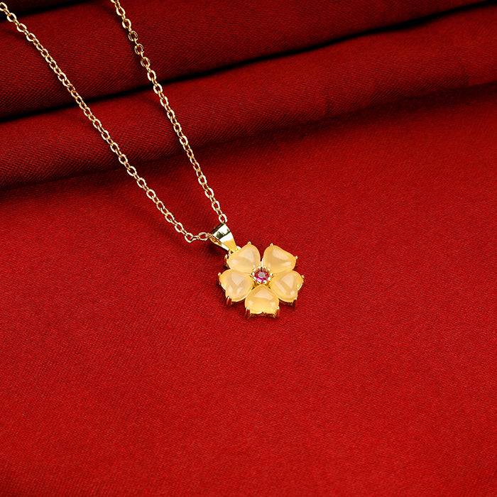 Golden Peach Blossom Pendant : PD01243