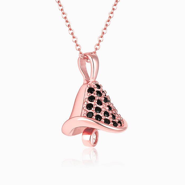 Rose Gold Speckled Bell Pendant : PD01247
