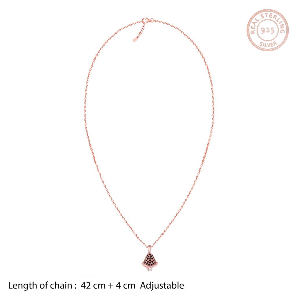 Rose Gold Speckled Bell Pendant : PD01247