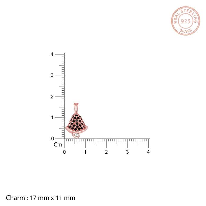 Rose Gold Speckled Bell Pendant : PD01247