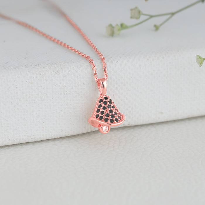 Rose Gold Speckled Bell Pendant : PD01247