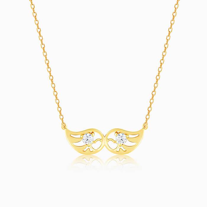 Golden Wings Of Love Necklace : PD01290