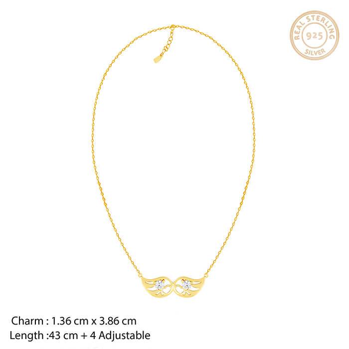 Golden Wings Of Love Necklace : PD01290