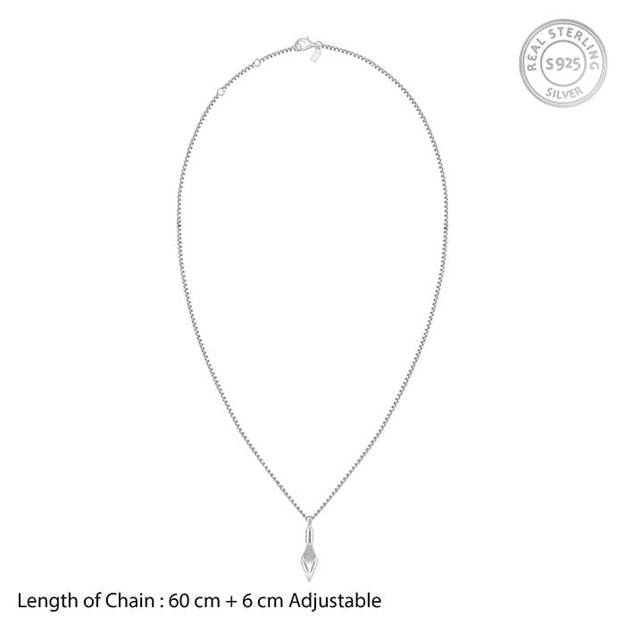 Silver Kite Pendant With Box Chain For Him : PD01294