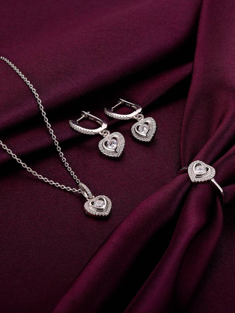 GIVA 925 Sterling Silver Love Of My Life Set of Three