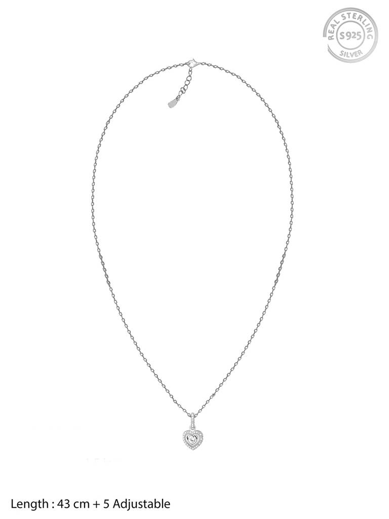 GIVA 925 Sterling Silver Love Of My Life Pendant with Link Chain
