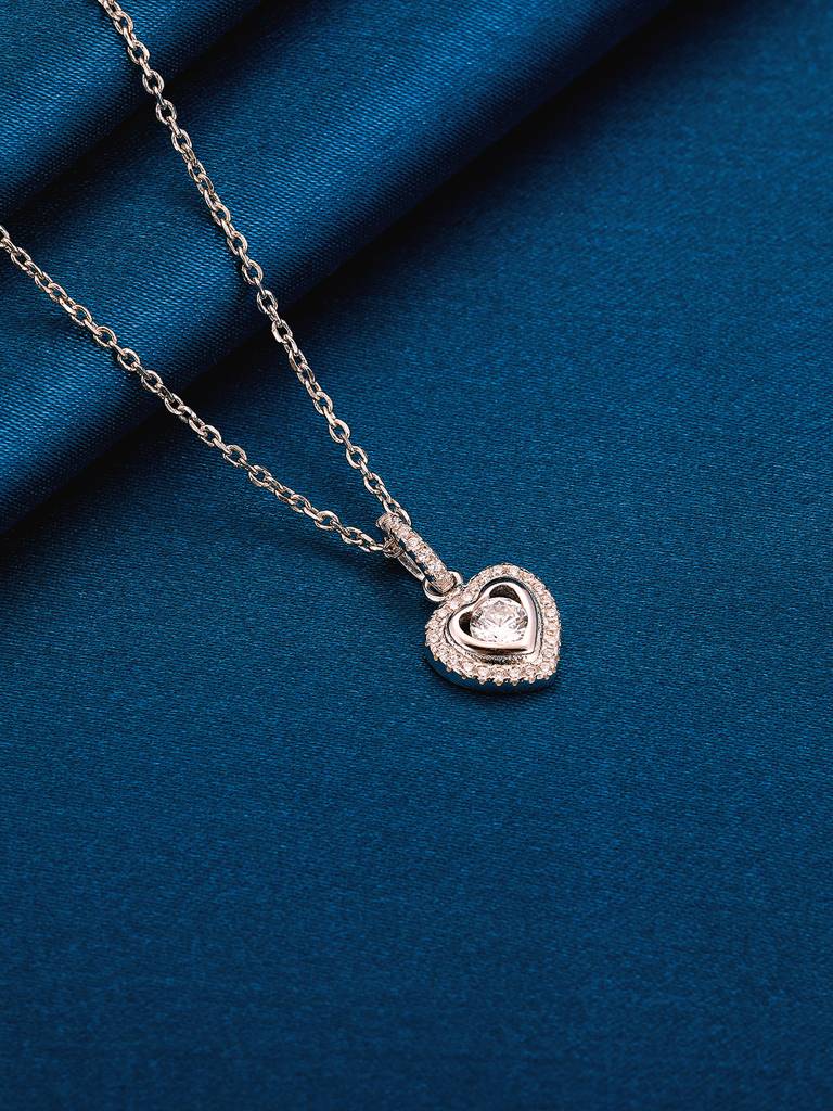 GIVA 925 Sterling Silver Love Of My Life Pendant with Link Chain