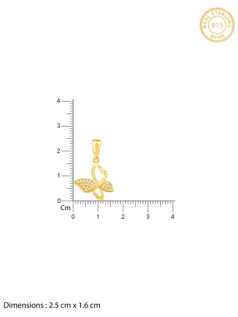 GIVA 925 Sterling Silver Golden Butterfly Bloom Set of Three
