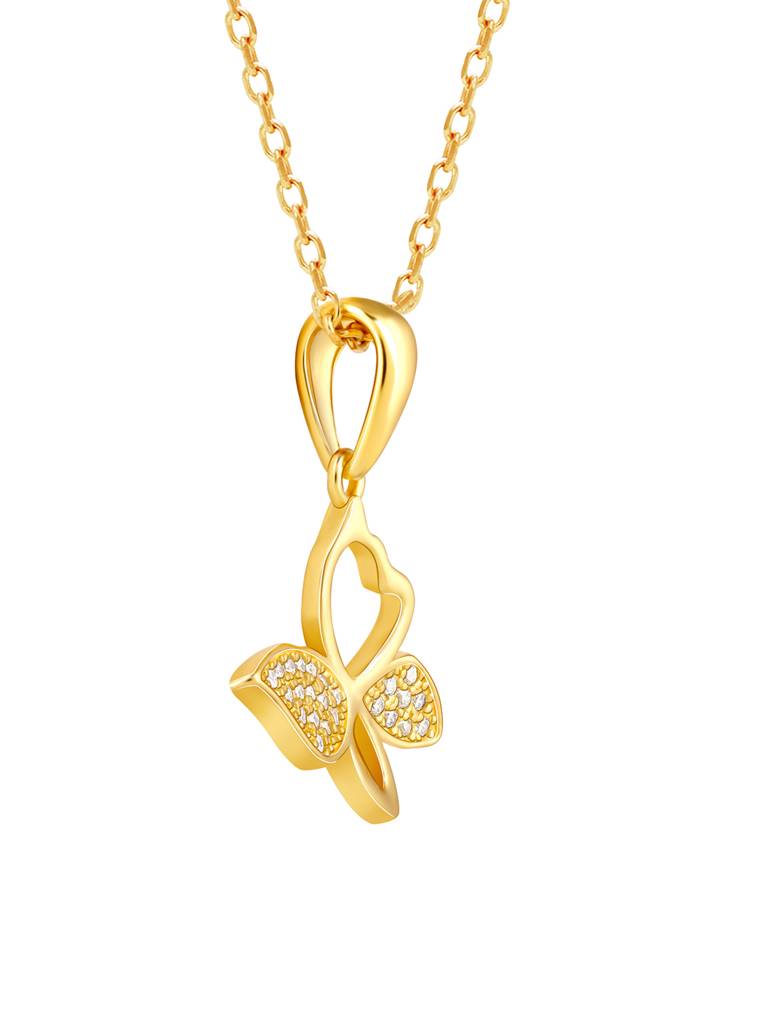 GIVA 925 Sterling Silver Golden Butterfly Bloom Set of Two