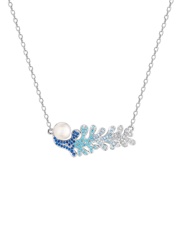 Giva 925 Sterling Silver Ombre In Blue Necklace