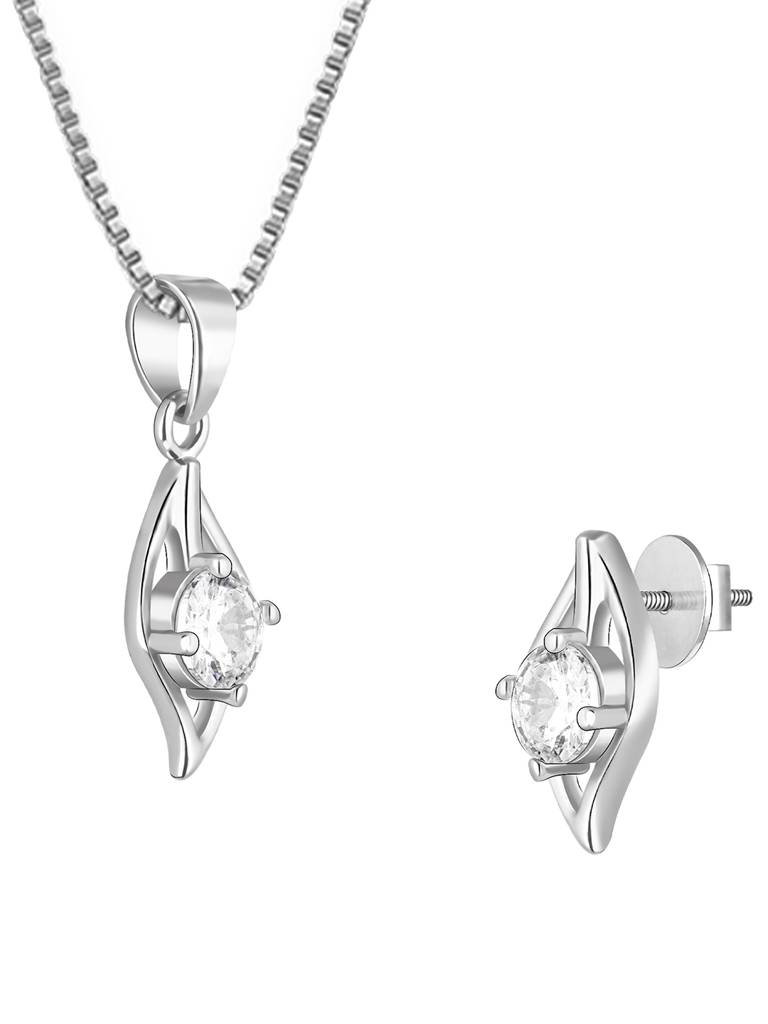 Giva 925 Sterling Silver Anushka Sharma Silver Falling Dew Set