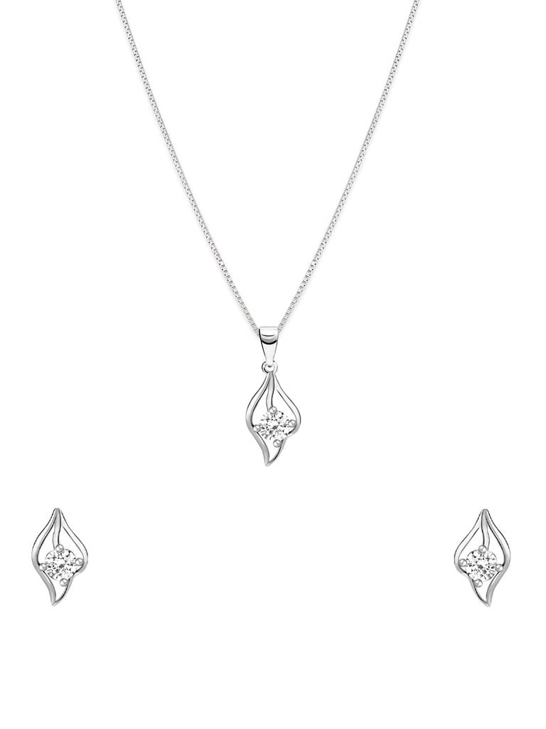 Giva 925 Sterling Silver Anushka Sharma Silver Falling Dew Set