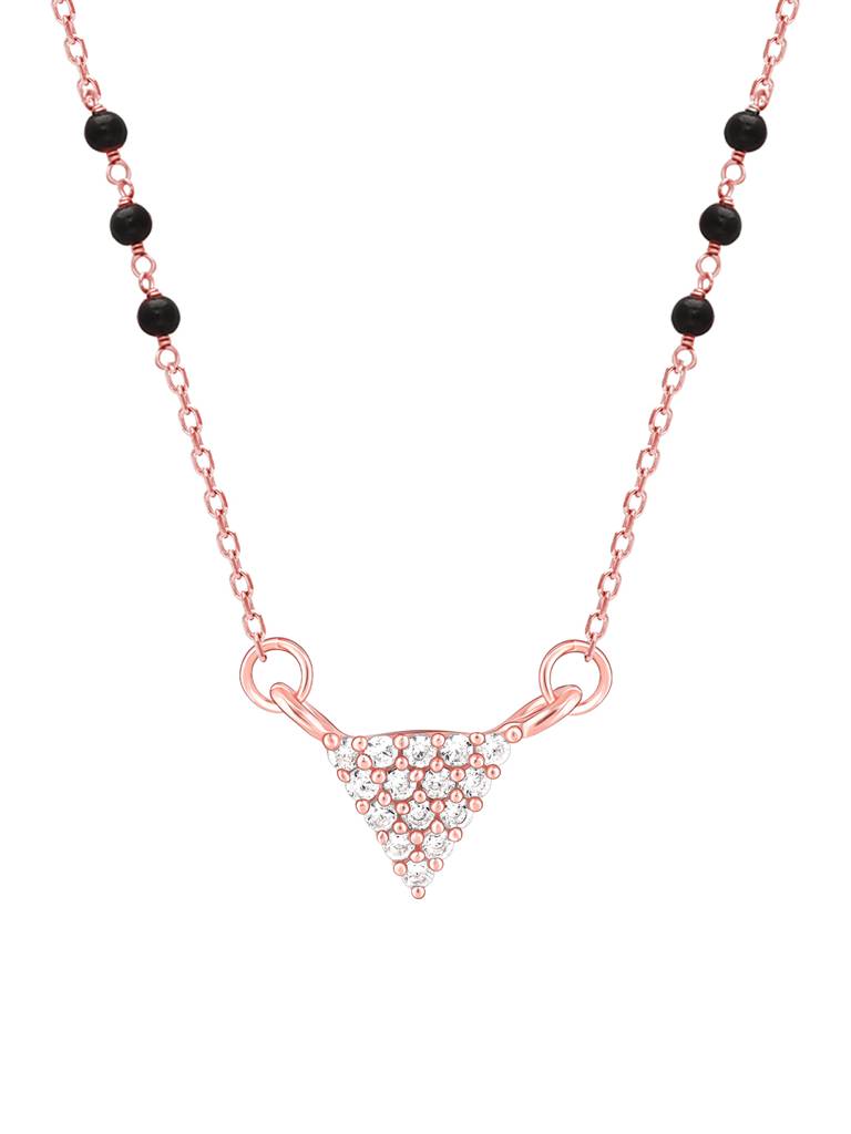 GIVA 925 Sterling Silver Rose Gold Bound In Love Mangalsutra