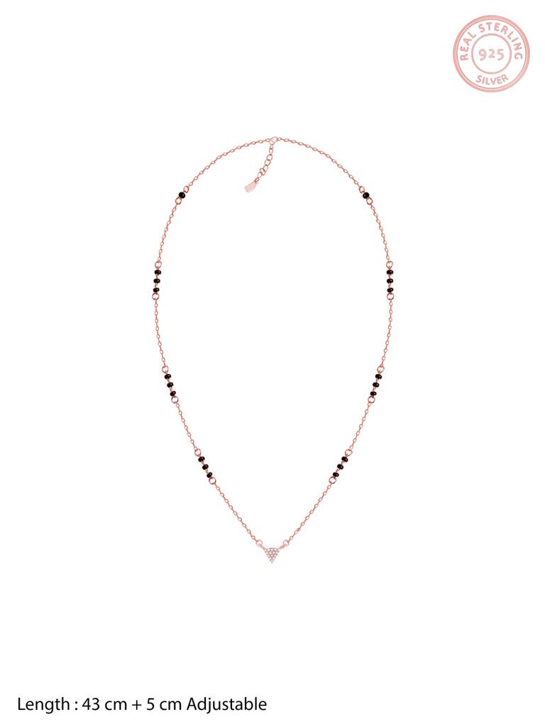 GIVA 925 Sterling Silver Rose Gold Bound In Love Mangalsutra