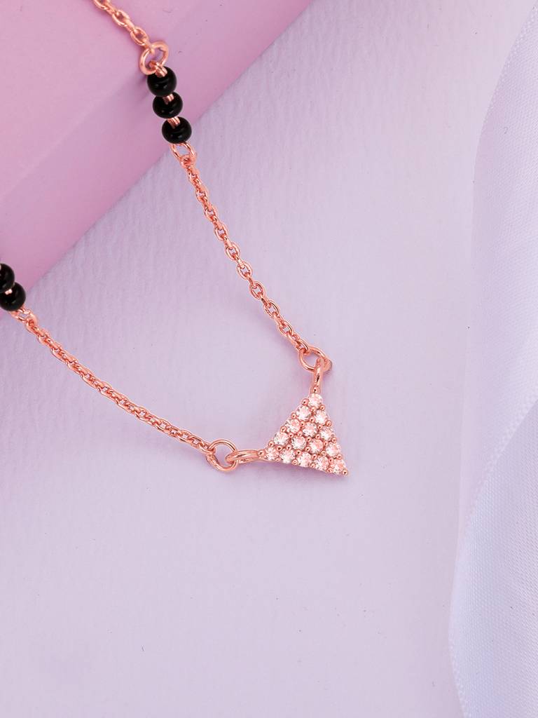 GIVA 925 Sterling Silver Rose Gold Bound In Love Mangalsutra