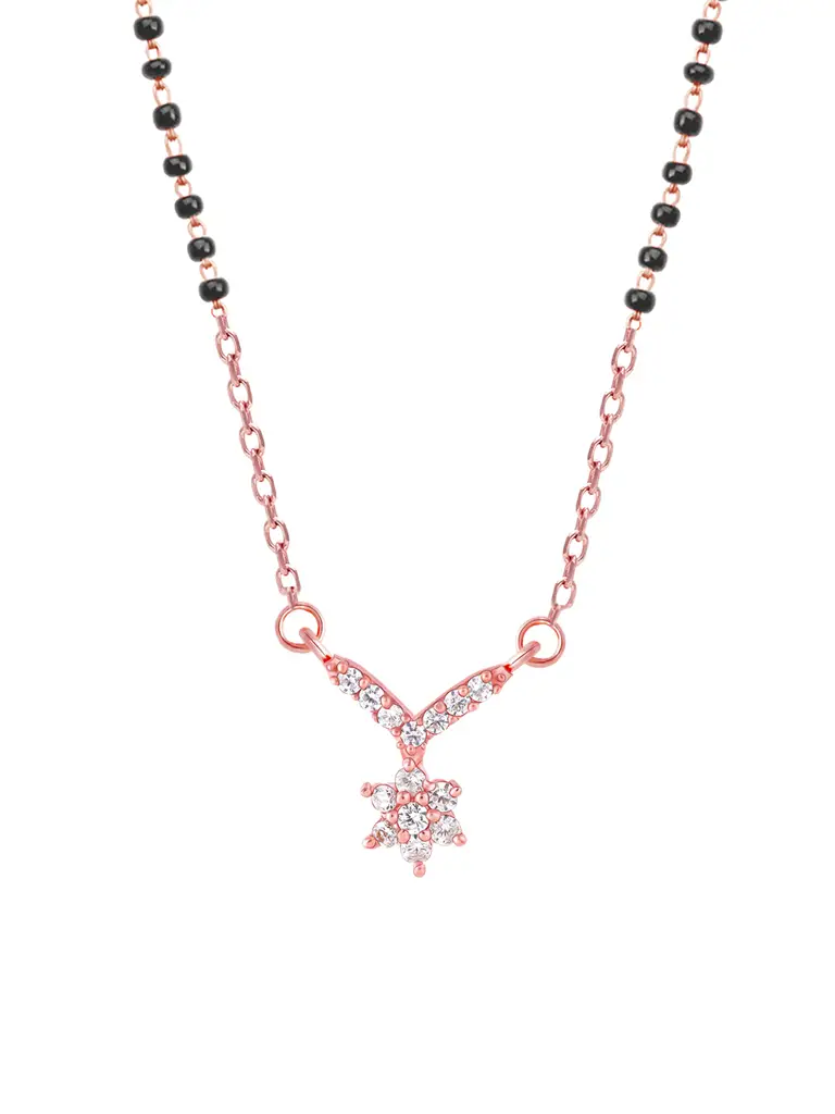 GIVA 925 Sterling Silver Rose Gold Love Bouquet Mangalsutra | GIVA 925 ...