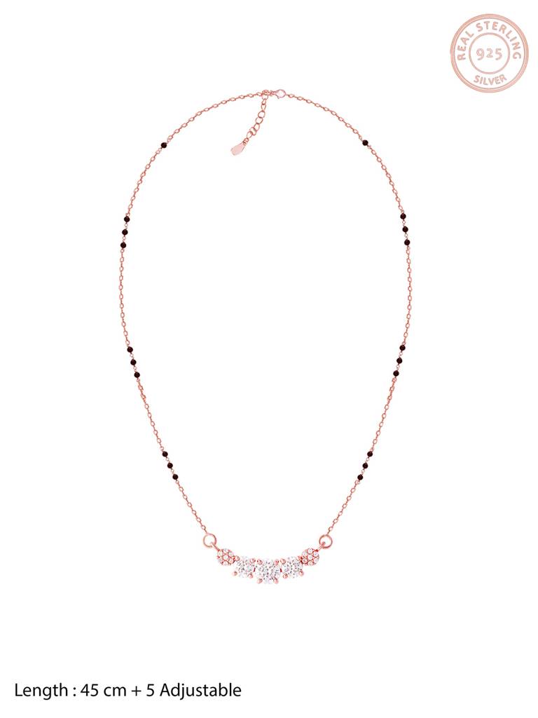 GIVA 925 Sterling Silver Rose Gold True Colours Mangalsutra