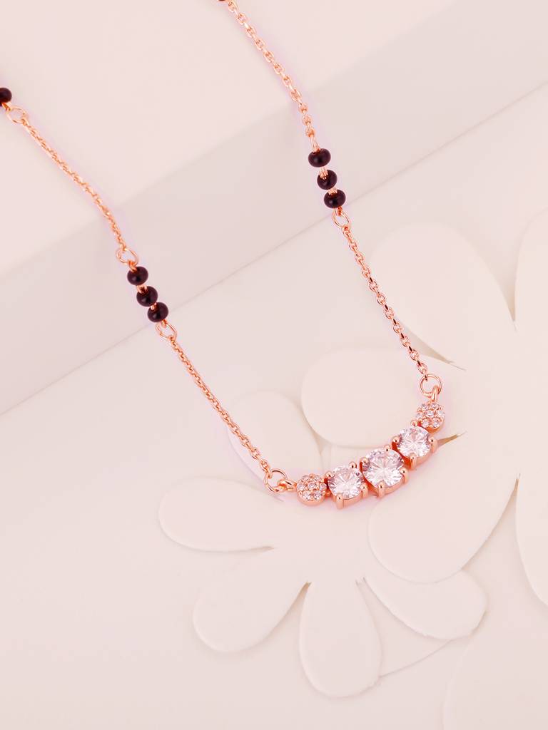 GIVA 925 Sterling Silver Rose Gold True Colours Mangalsutra