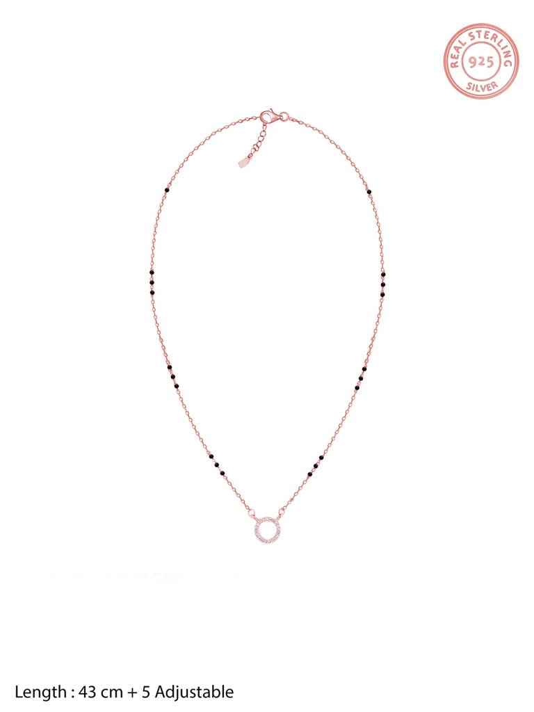 GIVA 925 Sterling Silver Rose Gold Connected for Life Mangalsutra