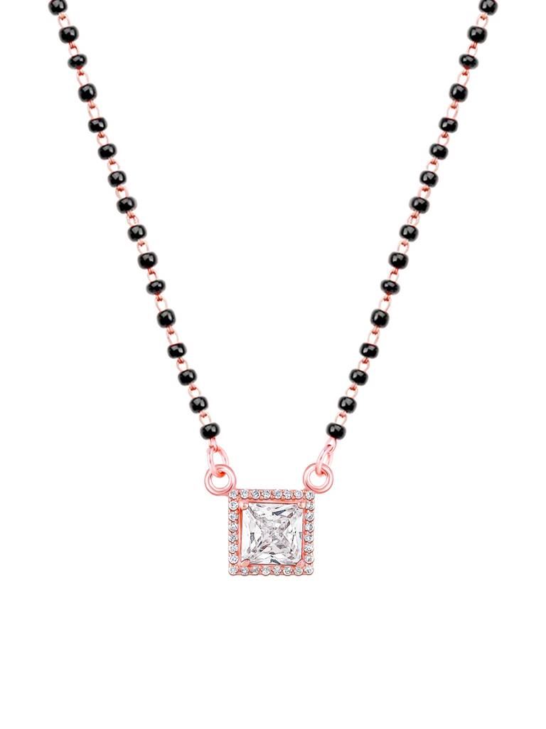 GIVA 925 Sterling Silver Rose Gold Rise and Shine Mangalsutra