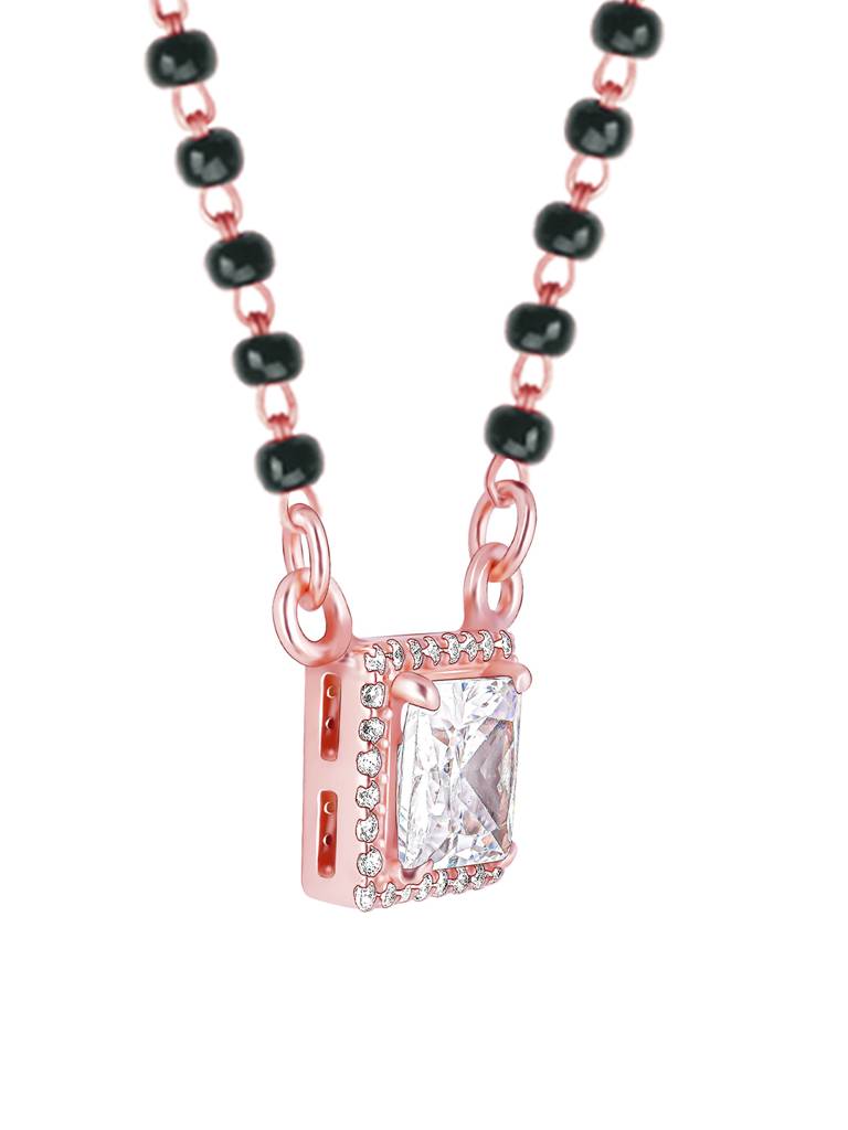 GIVA 925 Sterling Silver Rose Gold Rise and Shine Mangalsutra