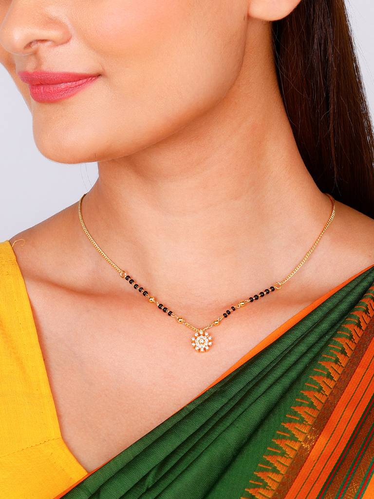 GIVA 925 Sterling Silver Golden Kivar Mangalsutra