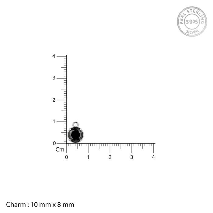 Silver Black Pearl Necklace : PD01366