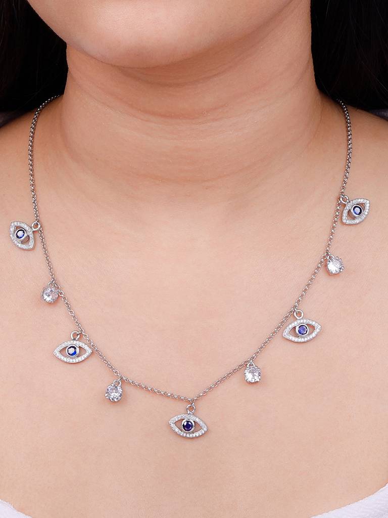 GIVA 925 Sterling Silver Evil Eye Necklace