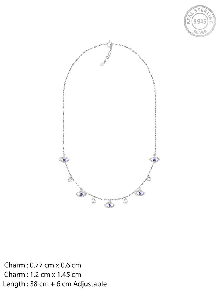 GIVA 925 Sterling Silver Evil Eye Necklace