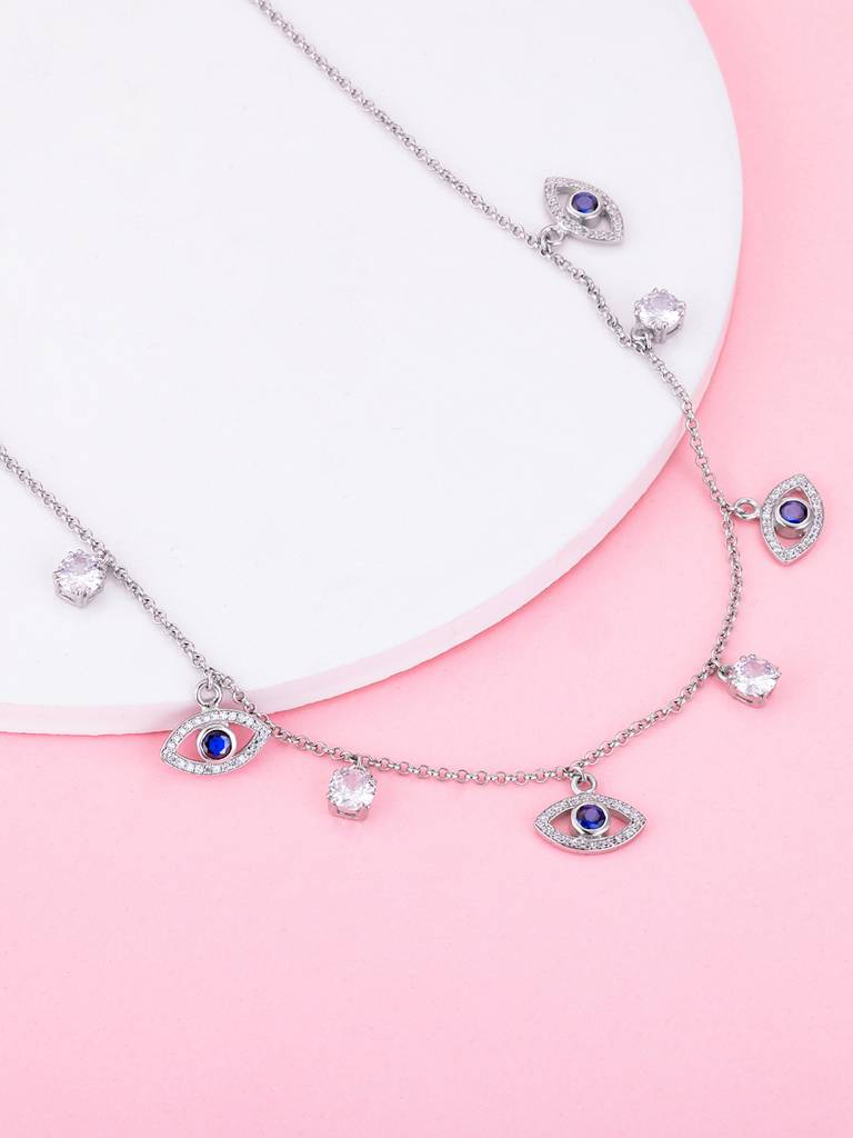 GIVA 925 Sterling Silver Evil Eye Necklace