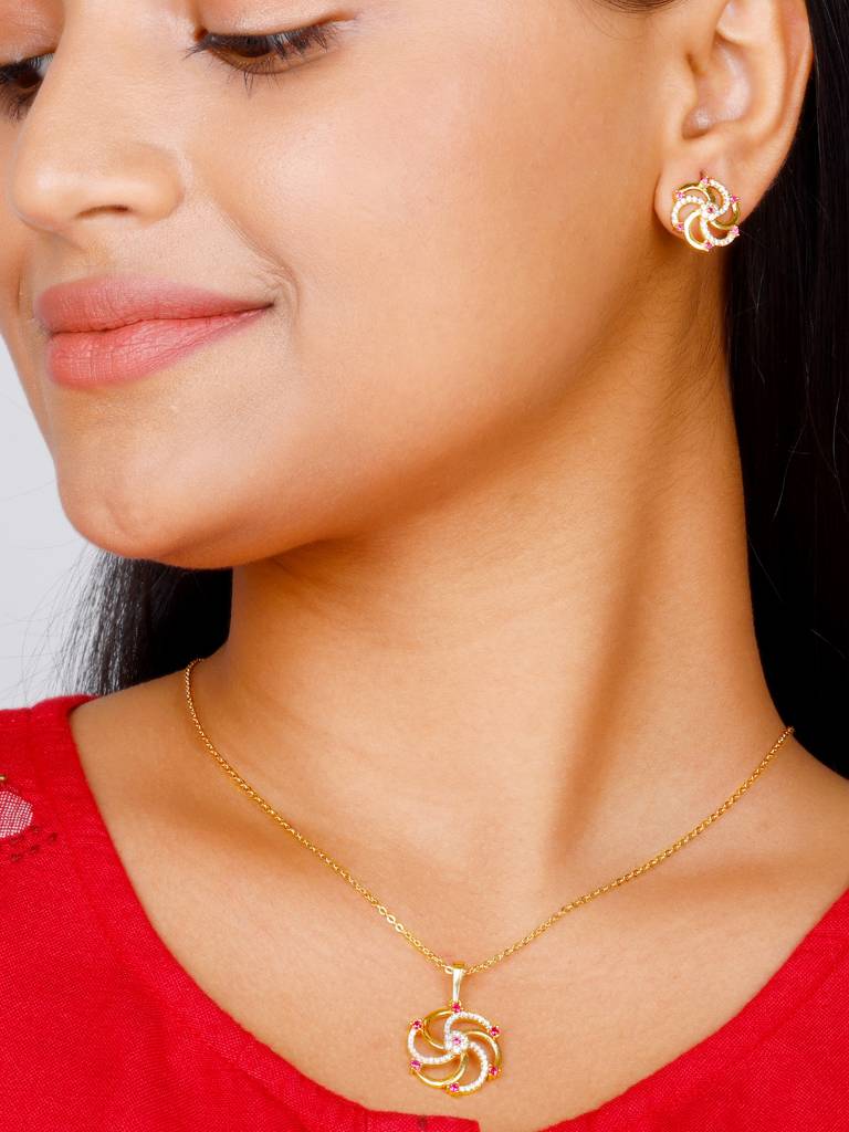 GIVA 925 Sterling Silver Golden Sparkly Swirl Firecracker Set