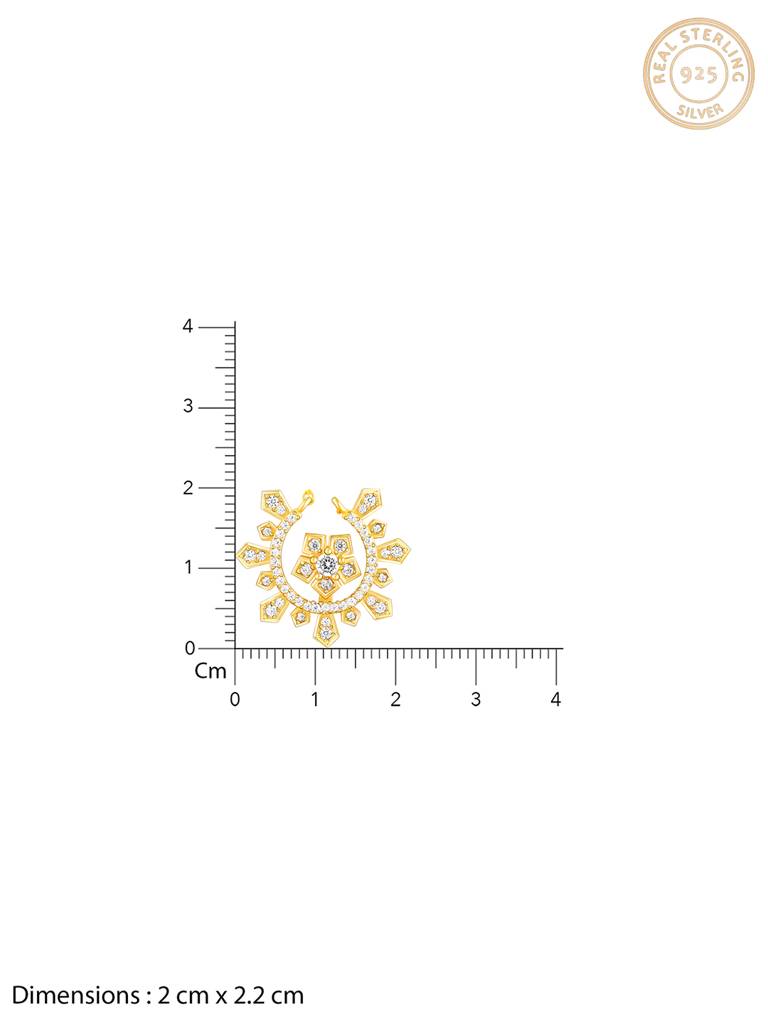 GIVA 925 Sterling Silver Golden Sparkling Royalty Necklace