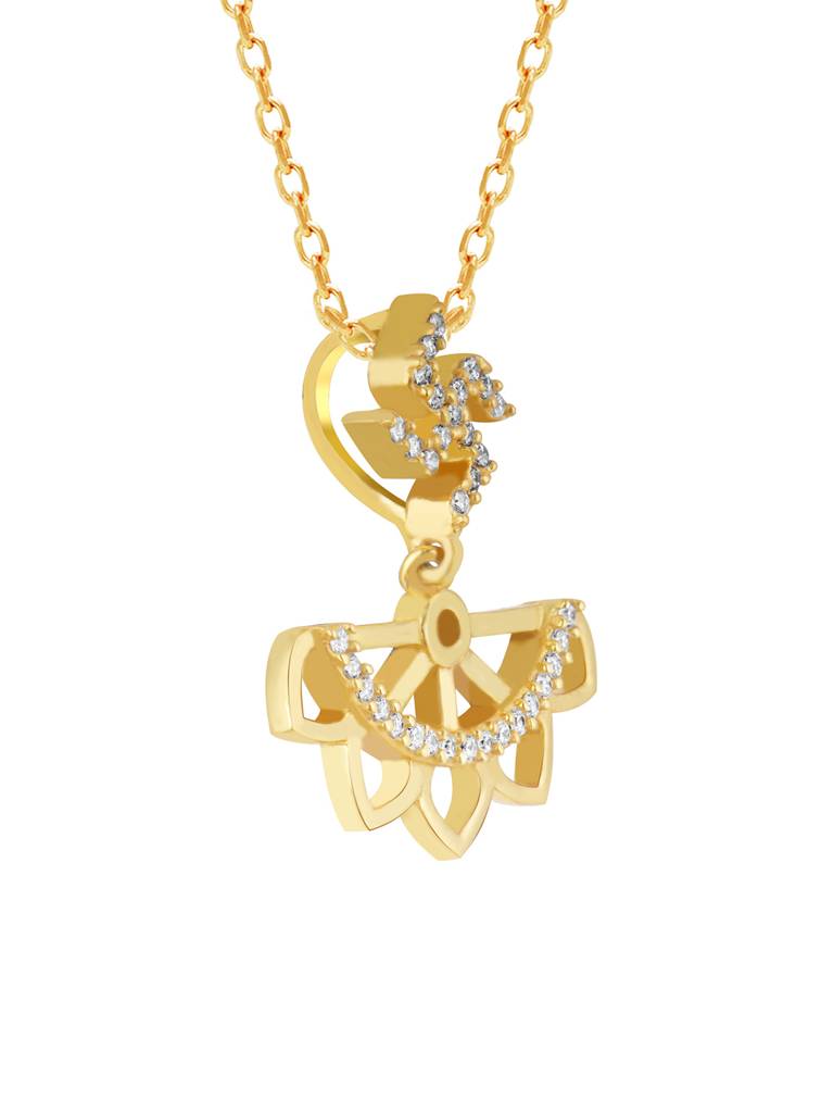 GIVA 925 Sterling Silver Golden Auspicious Necklace
