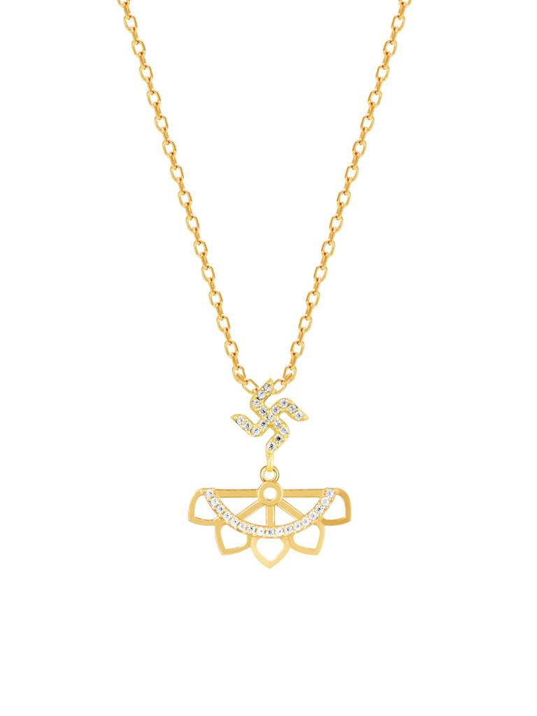 GIVA 925 Sterling Silver Golden Auspicious Necklace