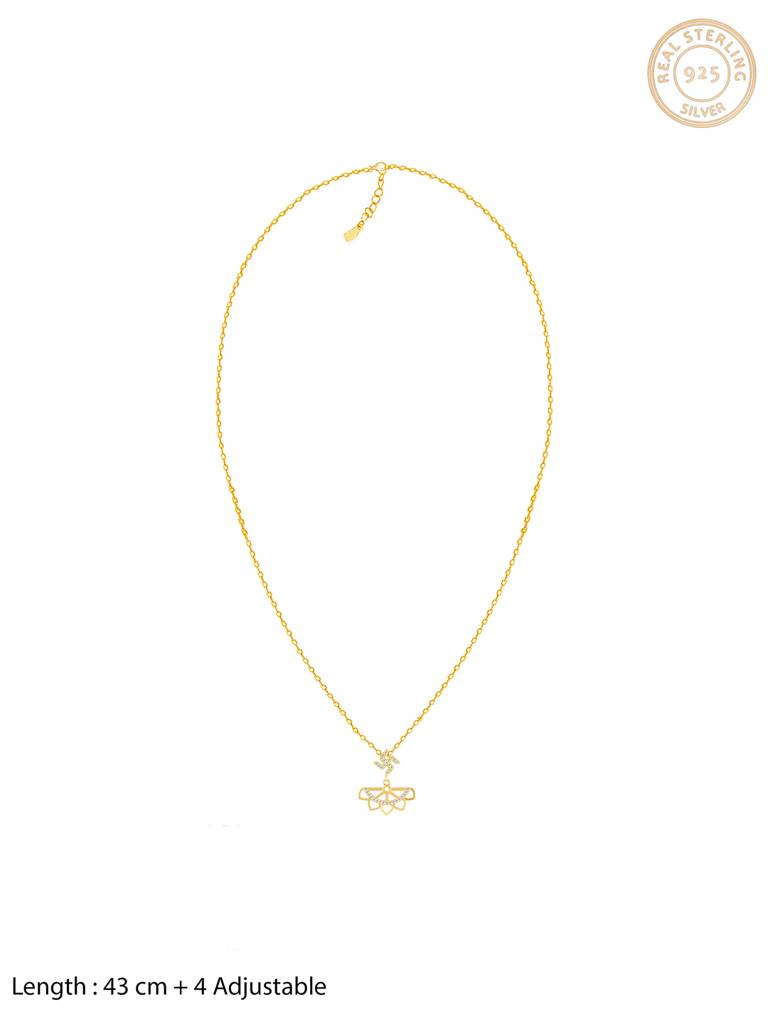GIVA 925 Sterling Silver Golden Auspicious Necklace