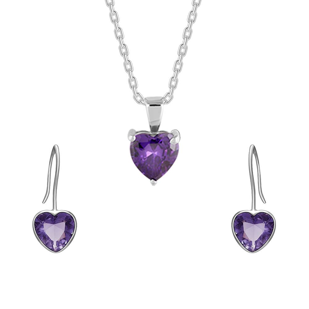 925 Silver Heart Beat Squad Set| Gifts For Women And Girls : PD01474ER0286