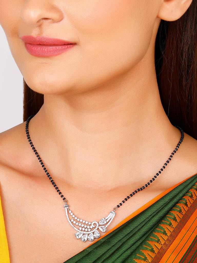 GIVA 925 Sterling Silver Like A Peacock Mangalsutra
