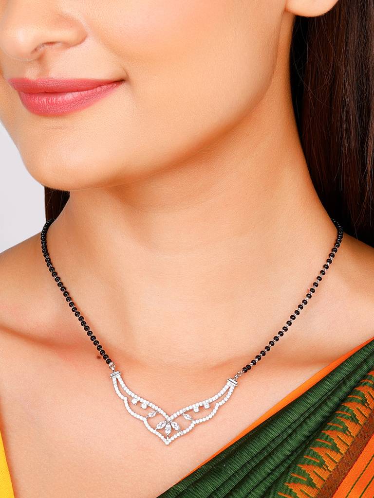 GIVA 925 Sterling Silver Crown Mangalsutra