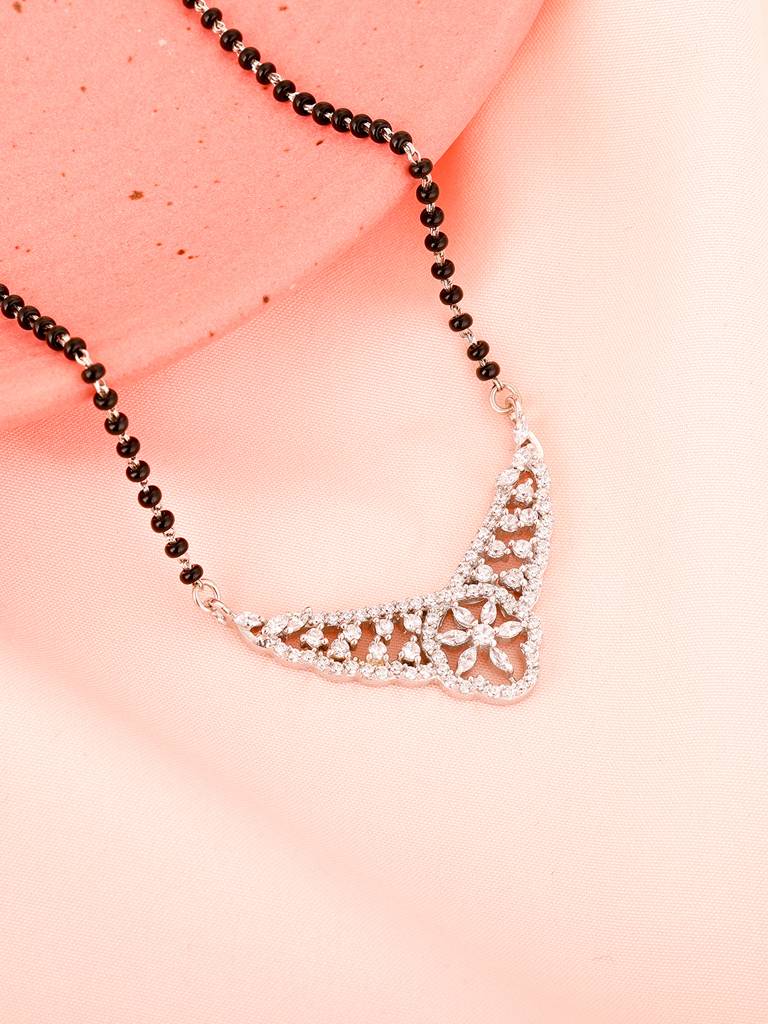 GIVA 925 Sterling Silver Fresh Flower Mangalsutra