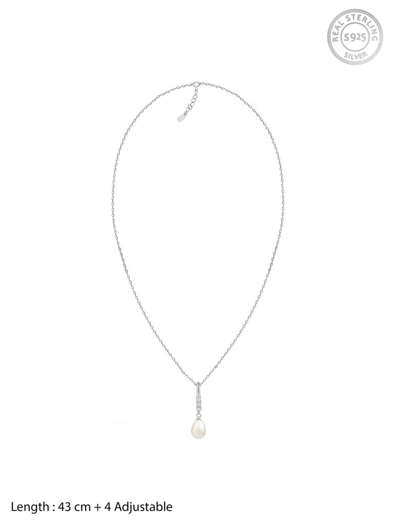 GIVA 925 Sterling Silver Anushka Sharma Silver Drops of Pearls Set