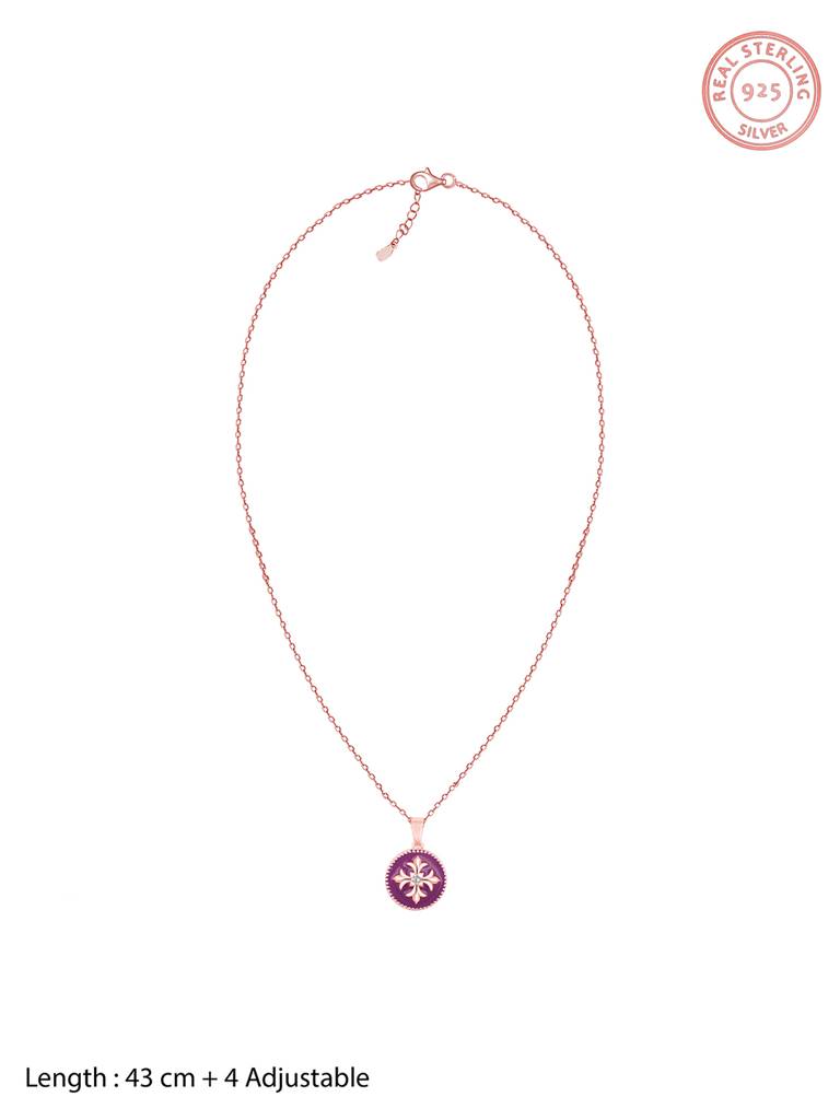 GIVA 925 Sterling Silver Rose Gold St Peters Church Art Pendant with Link Chain
